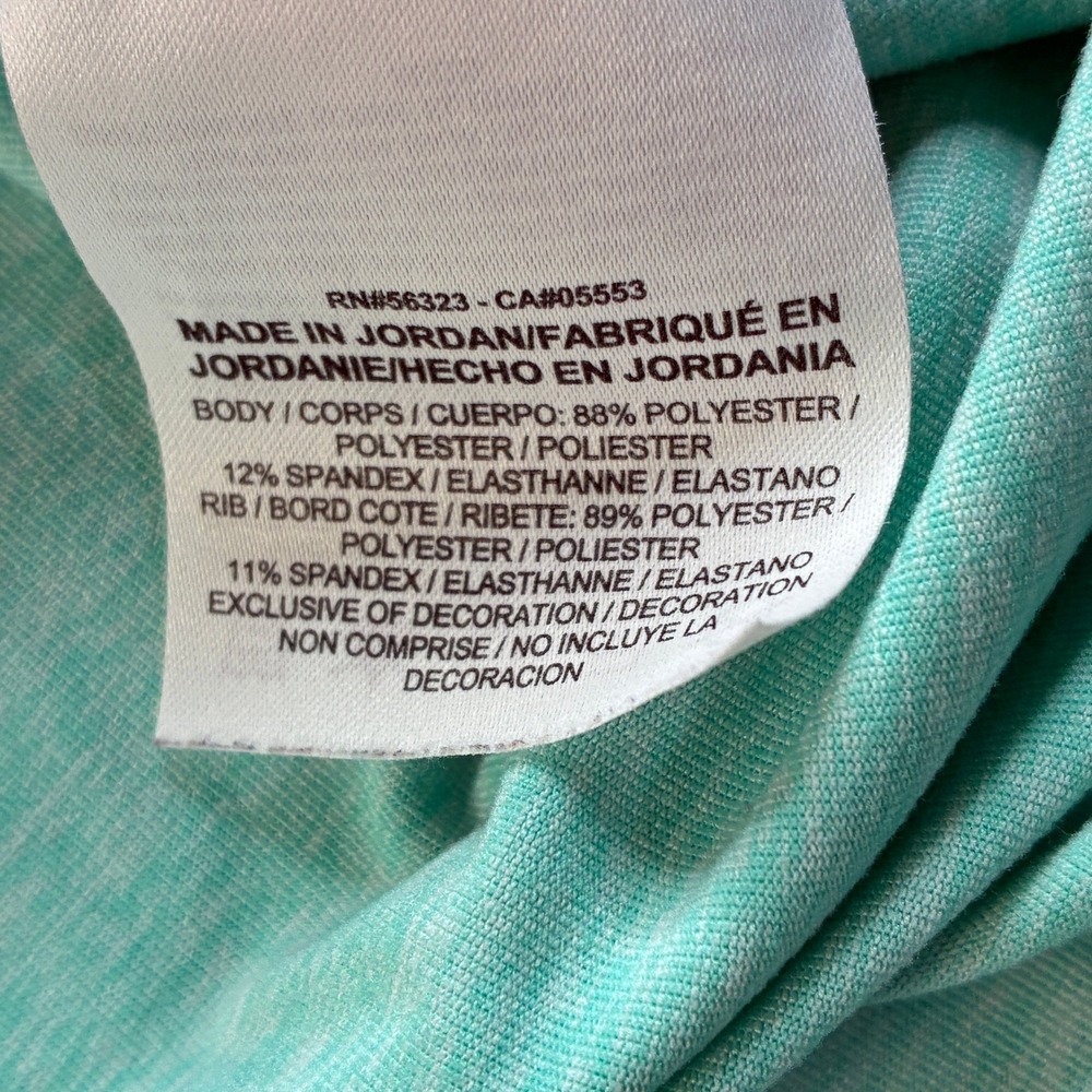 Nike Running Dri-FIT Womens Quarter Zip Pullover Teal Heather Thumbholes Medium - Picture 6 of 16